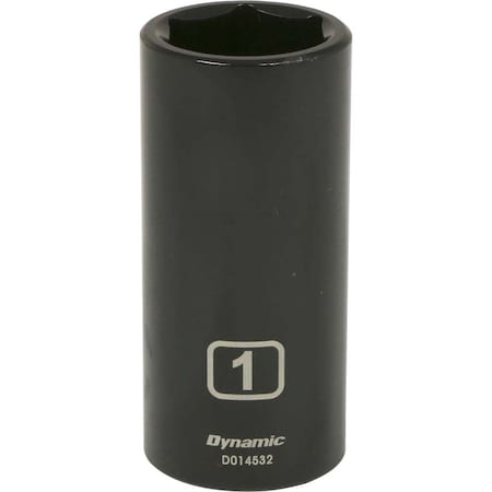 Dynamic 1/2" Drive Deep Socket, Black Phosphate, Tools 1/2" Drive 6 Point SAE, 1" Deep Length D014532